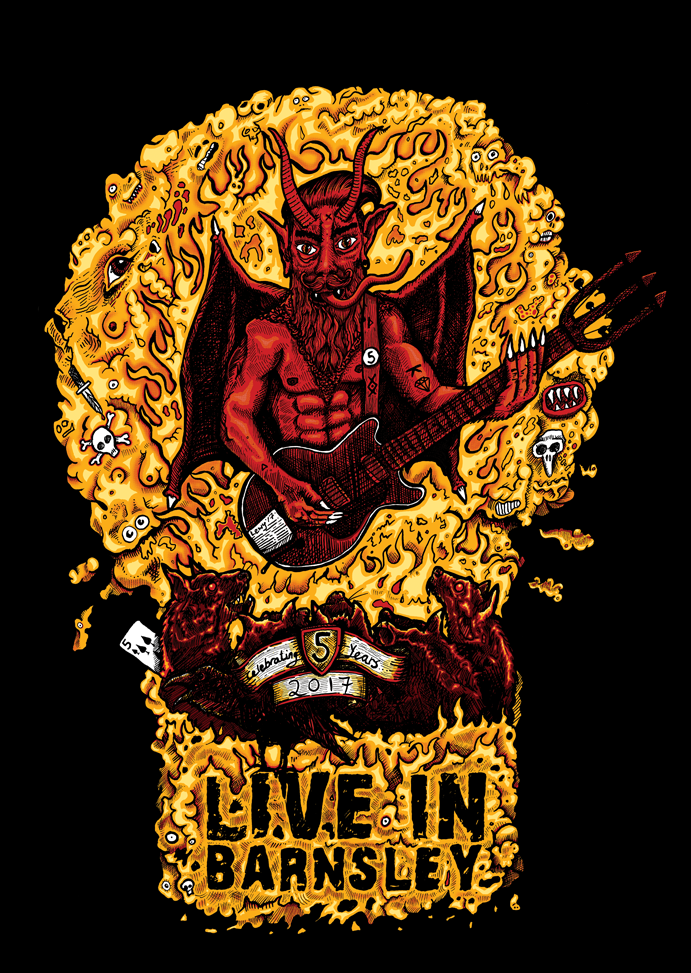 DevilMan - Live in Barnsley T-Shirt Design