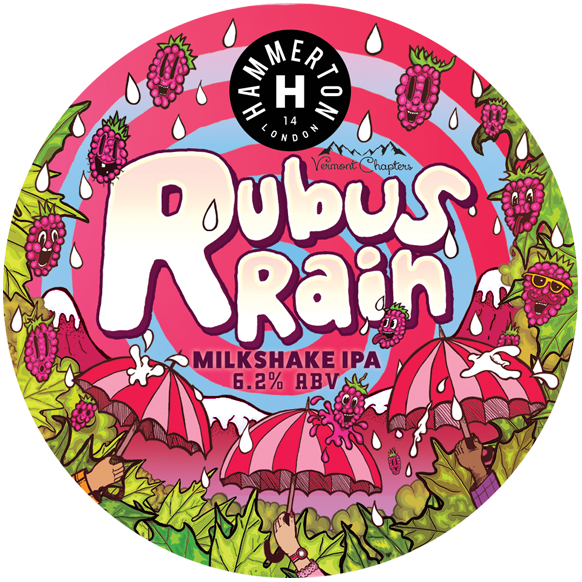 Hammerton Brewery - Rubus Rain Milkshake IPA Keg Clip 